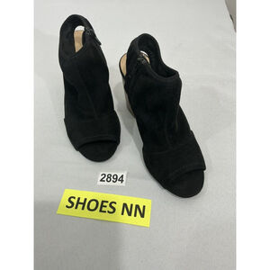 Womans Apt 9 Size 7 M 73277 Black Slip On Peep Toe Zip Sling Back Heel